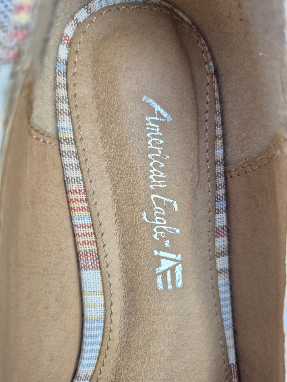 American Eagle Striped Canvas Women's Wedge Shoes in Size 7.5 - Picture 6 of 10